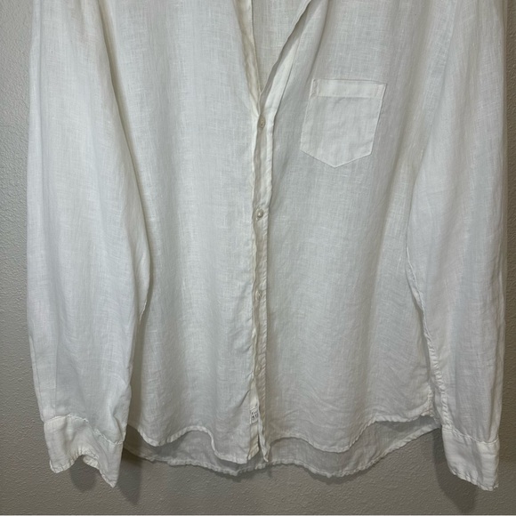 Frank & Eileen Classic White Linen Button-Up Shirt - Picture 8 of 11